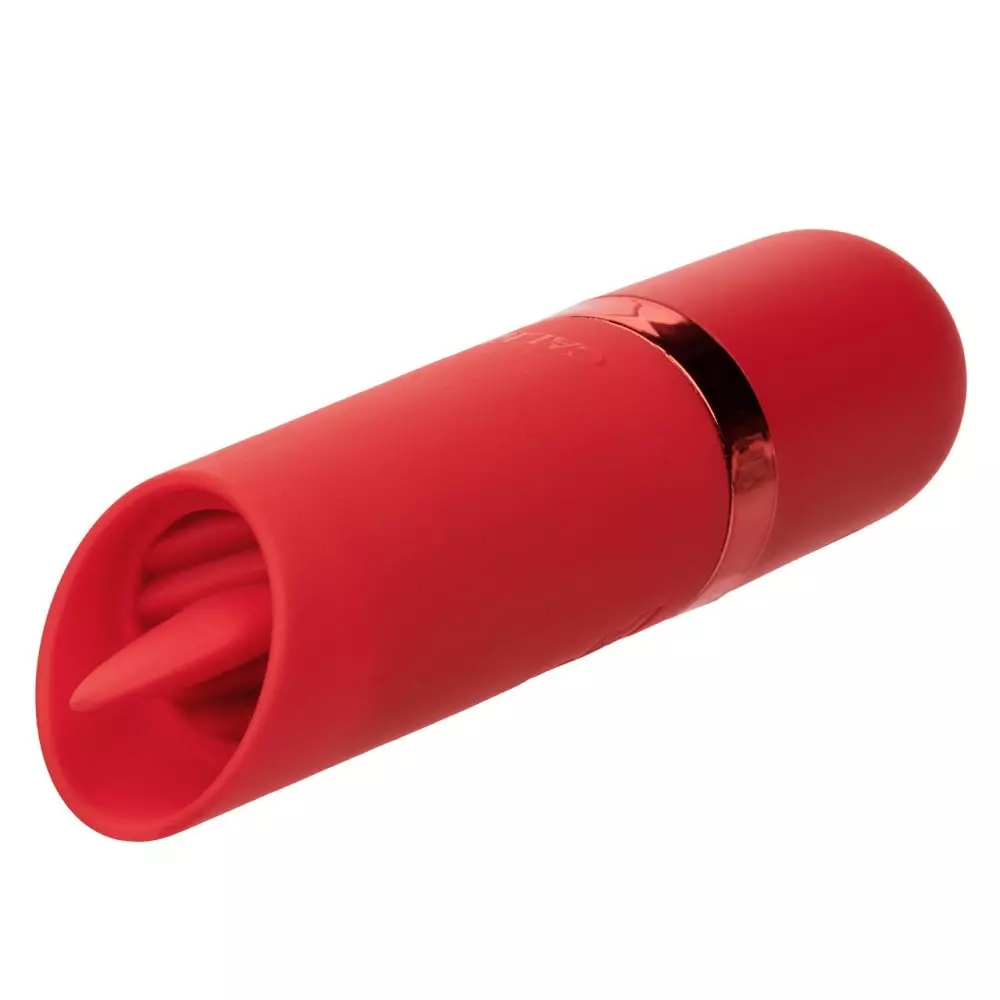 Calexotics Kyst Flicker Silicone Rechargeable Tongue Vibe In Red